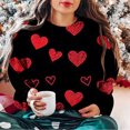 thumbnail image 5 of Fewfanhot Fall Outfits for Women 2025 Valentine Crewneck Sweatshirts Love Heart Sweatshirt Valentine's Long Sleeve Tops, 5 of 5