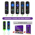 thumbnail image 4 of TOFOTL 3Pcs Roku Remote Cover, Glow in The Dark Easy to Find, Fluorescent TV Remote Case Covers Compatible with TCL Hisense roku TV, Sharp Roku TV, Roku Streaming, 4 of 5