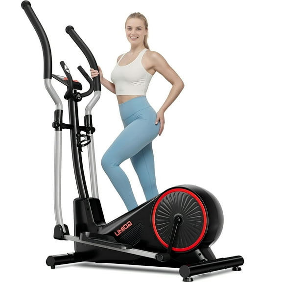 Elliptical Machine, Elliptical Exercise Machine for Home with Hyper-Quiet Magnetic Driving System, Elliptical Trainer with 15.5IN Stride, 8 Level Dynamic Resistance, 350LBS Loading Capacity
