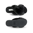 thumbnail image 5 of Jessica Simpson Womens Plush Cross Band Plush Memory Foam Slide Slipper, 5 of 9