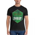 thumbnail image 1 of Camiseta "Wood For Sheep" de algodón puro para hombre, informal, cuello redondo, manga corta, C-Catan, 1 of 6