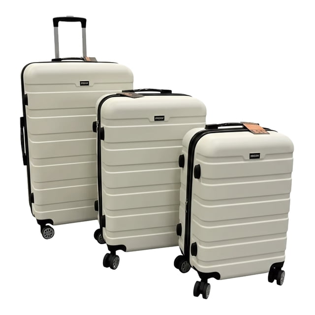 Juego 3 Maletas De Viaje Moov Expandibles Rigidas Verticales Con Ruedas Giratorias 30'' Blanco