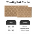 thumbnail image 2 of Juego de 2 Alfombrillas Antideslizantes para Baño de Diseño Waffle en Marrón 46x76 + 61x122 cm, 2 of 7