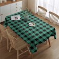 Green Tablecloth Pattern Green and Black Checkered Pattern Waterproof Tablecloth, Rectangular ...