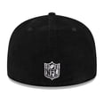 thumbnail image 4 of Men's New Era Black Pittsburgh Steelers Throwback Cord 59FIFTY Fitted Hat, 4 of 6