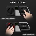 thumbnail image 4 of Tenamic Fireproof Safe Box 0.8 Cuft Electronic Digital Security Box, Keypad Small Lock Box Cabinet Safes with Internal Light, Solid Alloy Steel Offic, 4 of 8