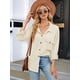 thumbnail image 4 of Blusas Informales de Larga Extragrandes con Botones y Cuello Halter para Mujer Albaricoque L, 4 of 9