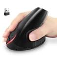 thumbnail image 1 of Mouse USB Inalámbrico Ergonómico Recargable 6 Botones Negro, 1 of 4