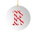 thumbnail image 2 of yulier 26 Initial Letters Christmas Ornaments, Personalized Christmas Candy Cane Initial Ornaments, Christmas Tree Decorations 3.9" Round Acrylic Hanging Pendant Christmas Gifts, 2 of 5