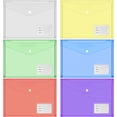 thumbnail image 1 of File Folders A Letter Size Plastic Envelopes with Label Pocket Colo File Folder Document Folder for School Home Work Office Organization Assorted Color, 1 of 6