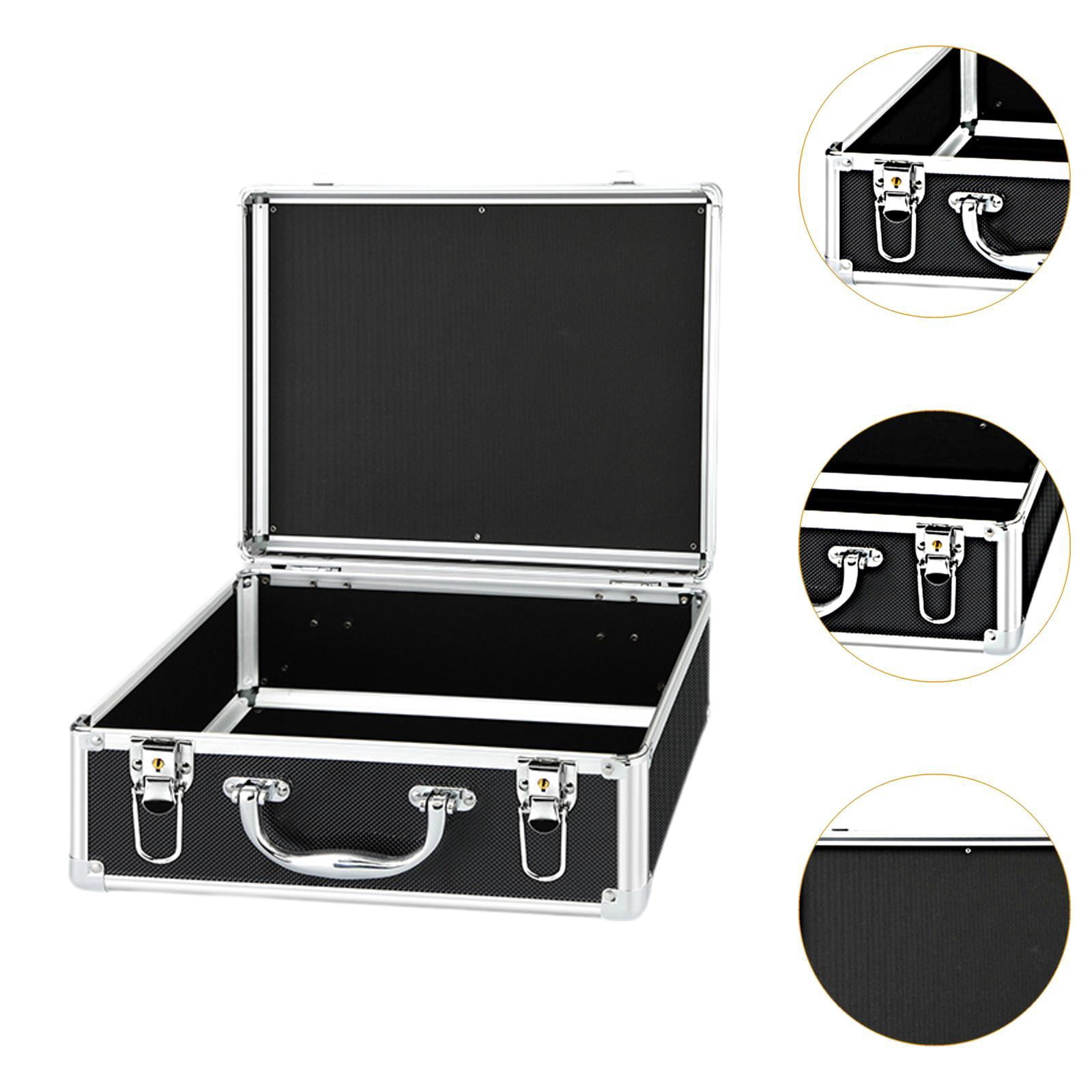 simhoa Aluminum Alloy Case Aluminum Alloy Tool Box Multipurpose Large Sturdy Shockproof Portable Tool Case Suitcase for Travel Tools M