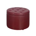 thumbnail image 4 of Convenience Concepts Designs4Comfort Pouf Rond pour Chaussures en Tissu Rouge, 4 of 4