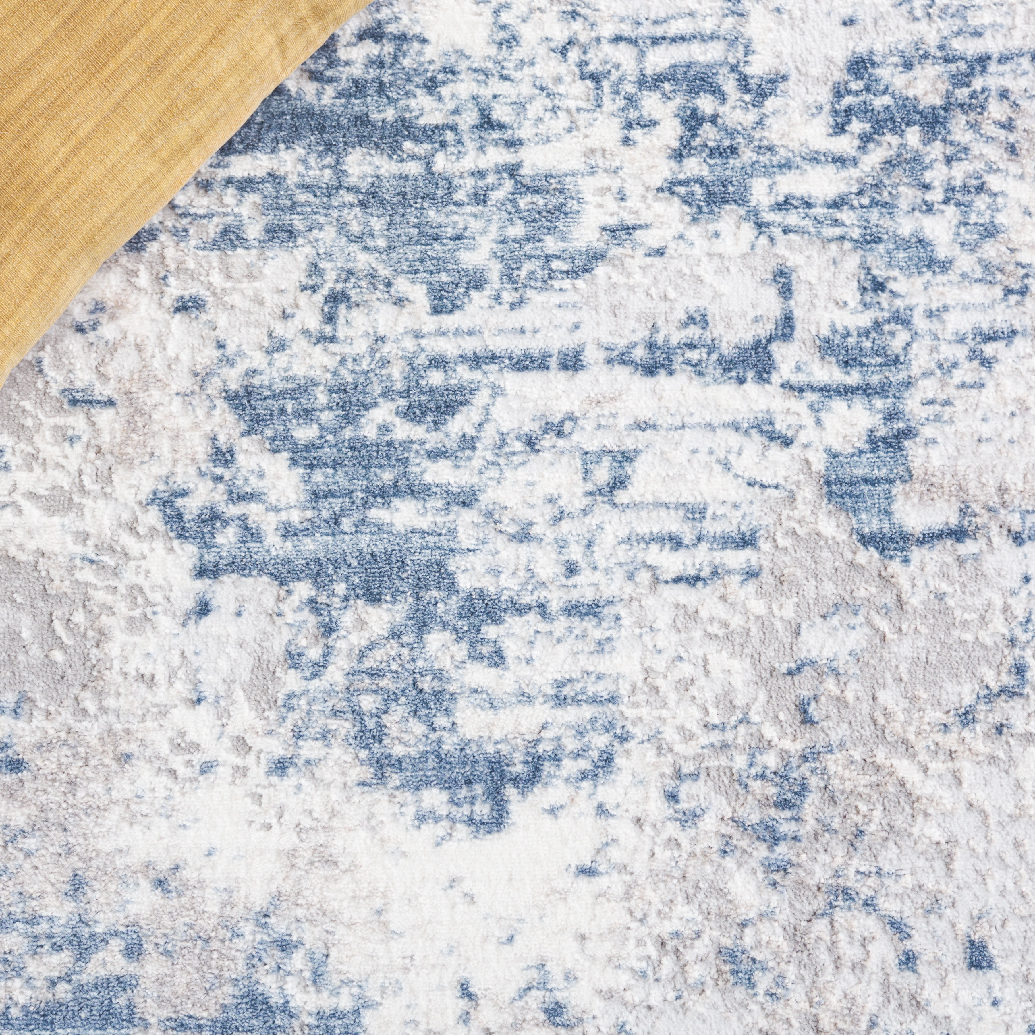 SAFAVIEH Amelia Alastar Abstract Distressed Runner Rug, Dark Blue/Gray, 2'2" x 6'