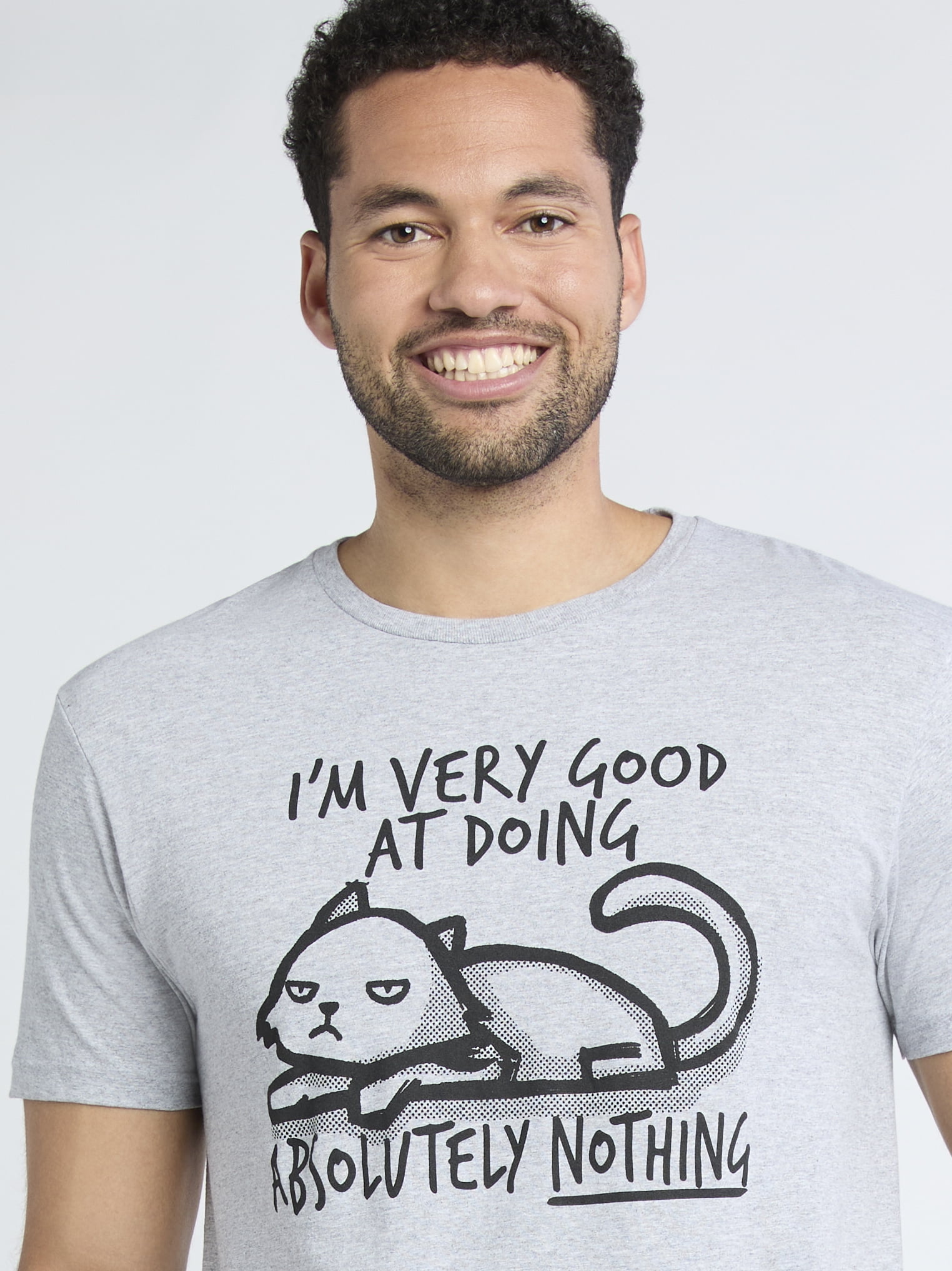 Absolutely Nothing Men's and Big Men's Graphic Tee Shirts, 2-Pack, Sizes S-3XL