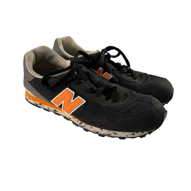 New Balance 515 Sneaker Mens 6.5 Black Orange Retro Tennis Shoes Youth Boys