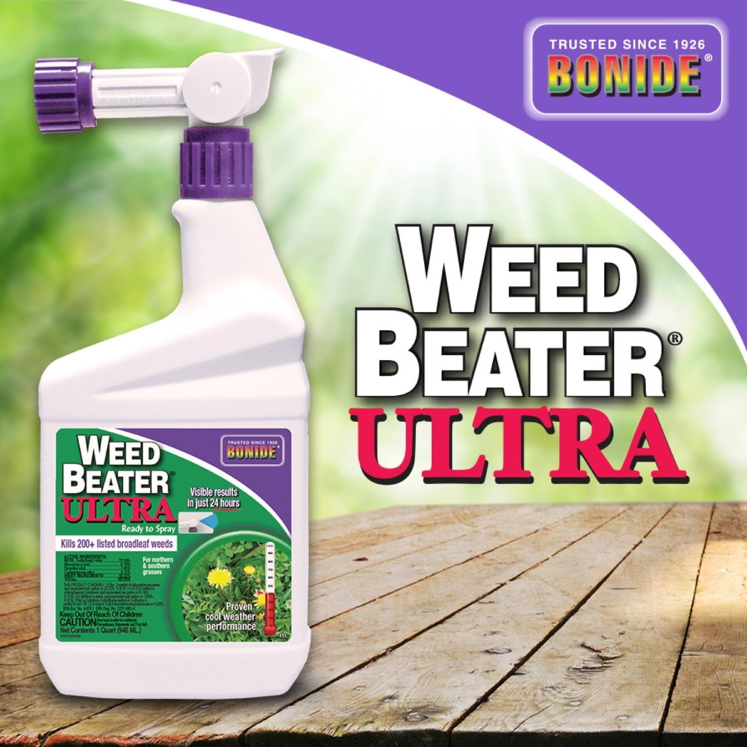 Weed Beater Ultra, 32 oz Ready-to-Spray Fast-Acting Protection Against Broadleaf Weeds in Warm & Cool Weather