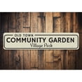 thumbnail image 1 of Old Town Community Garden Novelty Sign, Metal Wall Decor - 4x18 inches, 1 of 4