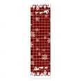 thumbnail image 5 of Christmas Table Runner, Red Santa Claus Snowflake Tablecloth, Suitable for Kitchen Dining Room Living Room Display, Christmas Party Decoration, 5 of 5