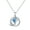B, variant on Guodhu Necklace for Women Birthstone Key Necklace Blue Crystal Planet Star Charm Pendant Christmas Jewelry for Women Wedding Anniversary Choker