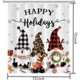 thumbnail image 4 of Winter Snowflake Shower Curtain Merry Christmas Gold Sliver Big Small Snowflake Shower Curtain for Bathroom Winter Holiday Xmas Eve Decor Fabric Bath Curtain 72x72 Inches with Hooks, 4 of 6