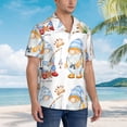 thumbnail image 3 of Fotbe Gnome Camping Fishing Camisa Hawaiana para Hombre Unisex – Camisa Casual de Verano con Botones de Manga Corta de Algodón y Lino,XX-Large, 3 of 7