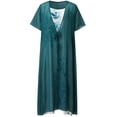 thumbnail image 4 of Chal Cruzado Para Mujervestido Camisero de Dos Piezas Con Chal Suelto de Manga Corta de Gasa Informal Para Mujer Con Tirantes Odeerbi  ODB117811, 4 of 8
