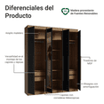 thumbnail image 4 of Ropero Closet Madesa Venus 6 Puertas 2 Espejos 180cm MN 05, 4 of 10