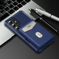 thumbnail image 5 of For Samsung Galaxy S24 Ultra Removable Card Holder Cover Compatible with Magsafe 2 in 1 Detachable Wallet Case Magnetic Luxury PU Leather RFID Blocking Back Flip Kickstand Shockproof Case,Darkblue, 5 of 8