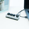 thumbnail image 4 of Clerance![Rgb With Light] Black 3 Keys 1 Knob Three-Key Custom Keypad Macro Knob Copy And Paste Shortcut Keys E-Sports Game Mini Machine Hot Plug Customiz, 4 of 8