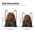 thumbnail image 2 of Honeii Vintage Style Elk Print Drawstring Backpack,Drawstring Bags String Backpack Gym Cinch Sack Backpack Sport Bag Draw-Small, 2 of 6
