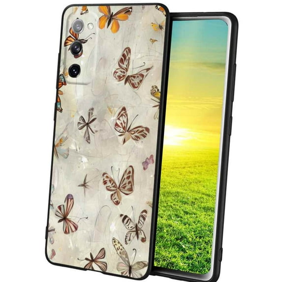 Butterfly-124 Phone Case, Degined for Samsung Galaxy A02S(US Model) Case Men Women, Flexible Silicone Shockproof Case for Samsung Galaxy A02S(US Model)