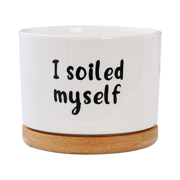 Bargain Qaailabf Funny Unique Succulent Pots Ceramic Fleshy Flowerpot Tray Indoor Desktop Bonsai Decoration 3 Optional