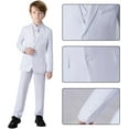 thumbnail image 3 of Lycody 5PCS Boys Formal Slim Suit Teen Dress Clothes Bearer Pants Vest Shirt BowTie or Tie Wedding Ring Outfit for Kids Fit Suit for Graduate Easter, 3 of 6