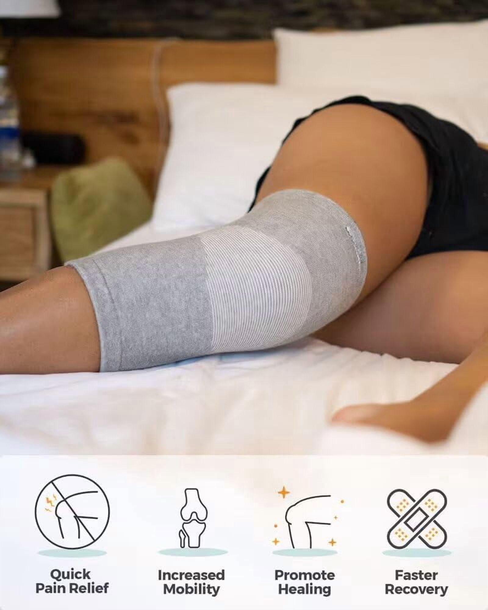 Bamboo Charcoal Knee Sleeve, Compression Knee Brace for Knee Support, Breathable Comfortable Knee Compression Sleeve for Daily Use