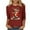 Multicolor, variant on Wancir Merry Christmas 3/4 Sleeve Tops for Women Cute Xmas Tree Tshirts Plus Size Crew Neck Blouse Soft Holiday Pullover Tees