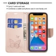 thumbnail image 4 of Allytech Case for iPhone 13 Pro Max Wallet Case with Card Slots, Embossed Butterfly PU Leather Folio Flip Stand Protective Magnetic Snap Case wtih Hand Strap for iPhone 13 Pro Max 6.7" 2021, Pink, 4 of 4