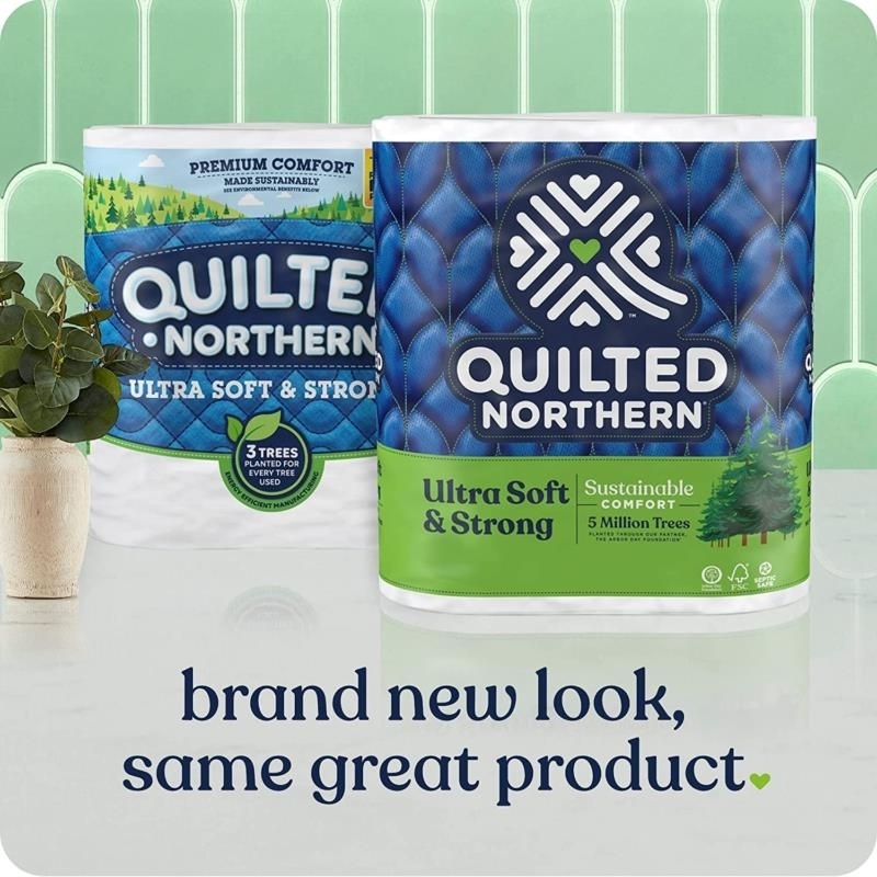 Quilted Northern Ultra Soft & Strong Toilet Paper with Paper Packaging, 18 Mega