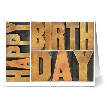 24 Birthday Note Cards - Birthday Wishes - Blank Cards - Kraft Envelopes