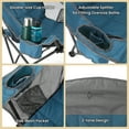 thumbnail image 3 of ARROWHEAD OUTDOOR Oversized Folding Camp Chair w/ Adjustable Double Sized Cup Holder, Mesh Sides, Inner Pockets, Carry Bag, 300 LBS Weight Capacity, 3 of 8