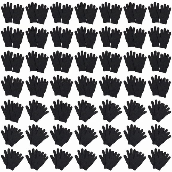 Lsupdaol 10 Pair Winter Gloves Bulk Warm Knitted Stretchy Gloves with Multicolor for Unisex Men Women