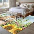 thumbnail image 4 of 6x9 Area Rugs for Living Room, Groundhog Day Non Slip Area Rugs for Kitchen Bedroom Entryway, Sunflower Spring Floral Botanical Blue Washable Carpet Runner Rug Floor Mats for Bedroom Home Decor, 4 of 8