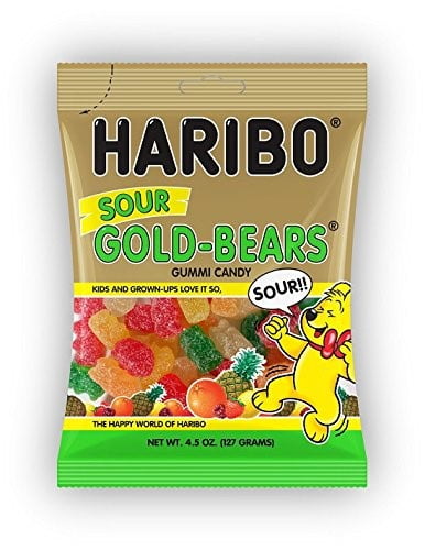 Haribo Sour Gold Bears Gummi Candy, 4.5 Oz