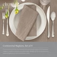 thumbnail image 2 of Elrene Home Fashions Continental Solid Texture - Servilletas De Comedor De Tela Resistente Al Agua Y A Las Manchas, Juego De 4, 17 X 17 Pulgadas, Color Topo, 2 of 5