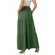 thumbnail image 2 of TaTaai Women's Summer Solid Color High Waist Pleated Maxi Half Skirt Casual Elegant Flowy Skirt with Pockets and Waist Belt Gift, 2 of 7