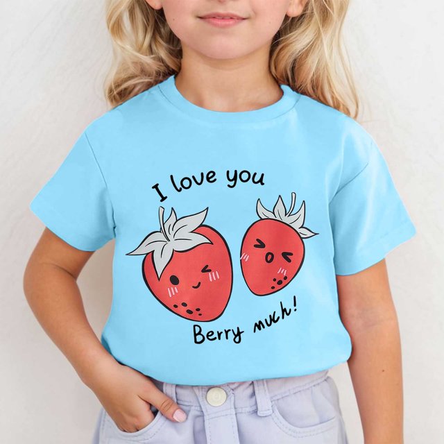 Chandails pour Tout-Petites Filles Mignons Imprimés à Manches Courtes Chandails pour Filles Chandails d'Été pour Filles T-Shirts à Col Rond pour Filles Tenue Fille 3T