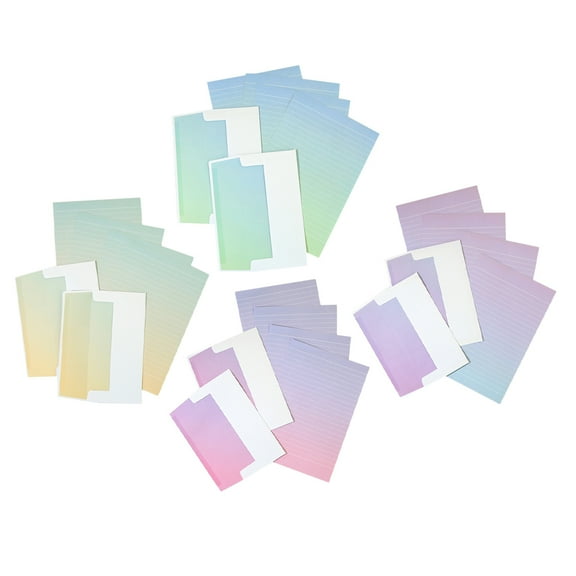 OUNONA 4 Sets Stationery Writing Papers With Envelopes Writing Letter Gradient Envelope Stationery Set For Wedding Festival Birthday And More