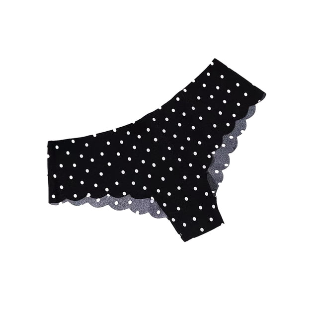 Minnieouse Bragas estampadas para mujer, ropa interior cómoda para la piel, calzoncillos de seda sin costuras de secado rápido, lencería suave, Ropa interior impresión de puntos L