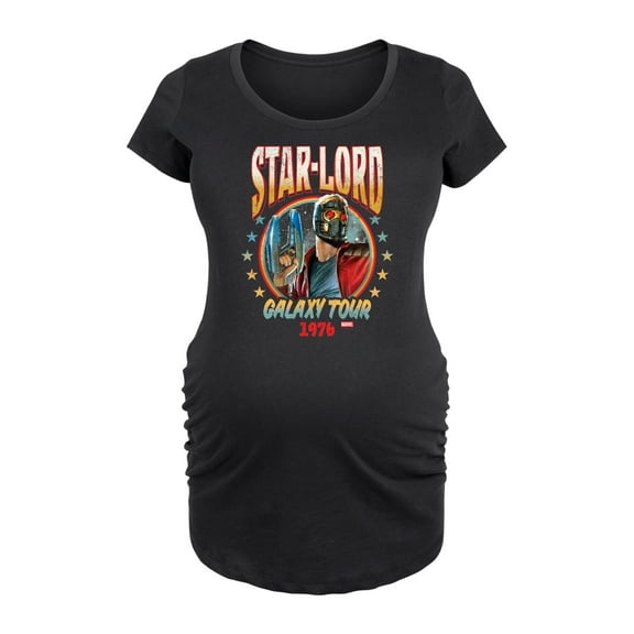 Marvel Guardians of the Galaxy - Star Lord Band Tee Style - Maternity Scoop Neck Graphic T-Shirt
