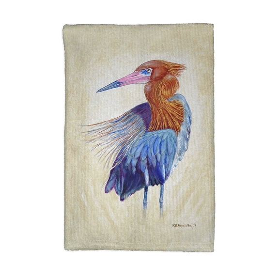 Betsydrake KT1133 16 x 25 in. Reddish Egret Portrait Kitchen Towel