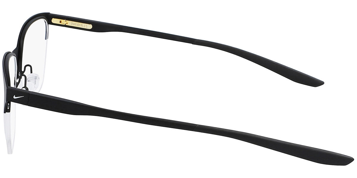 Nike 8049 Half Rim Square Satin Black 